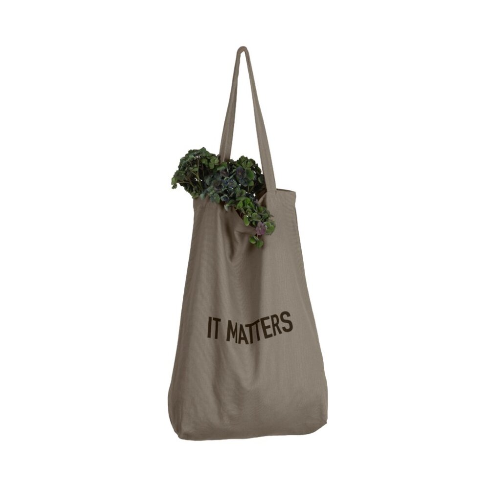 NWT IT MATTERS Shoulder Tote Bag - Organic Cotton - Shopping School - Clay NEW